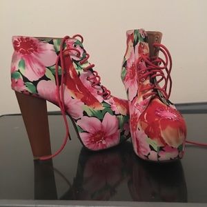 Floral booties